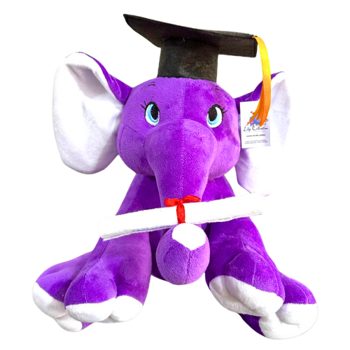 Graduation elephant purple color Soft toys Sri Lanka Graduation elephant purple color Soft toys Sri Lanka