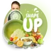 Image with Sri Lanka herbals for wellness and herbal powders and the word Shape up and a lady in the back ground.